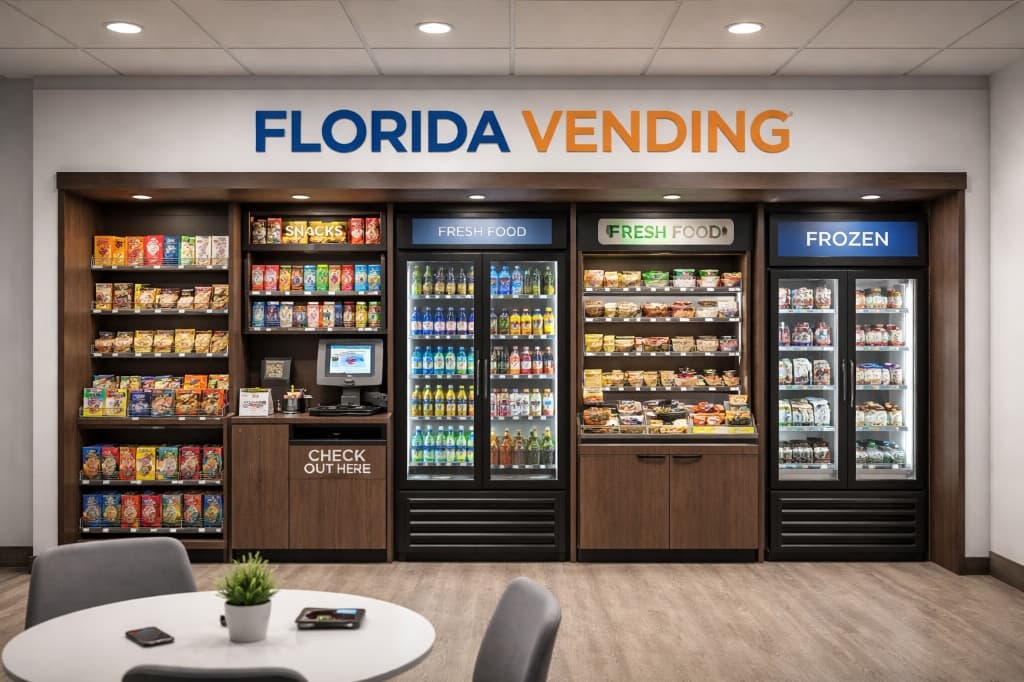 Modern vending and breakroom service for Daytona Beach businesses